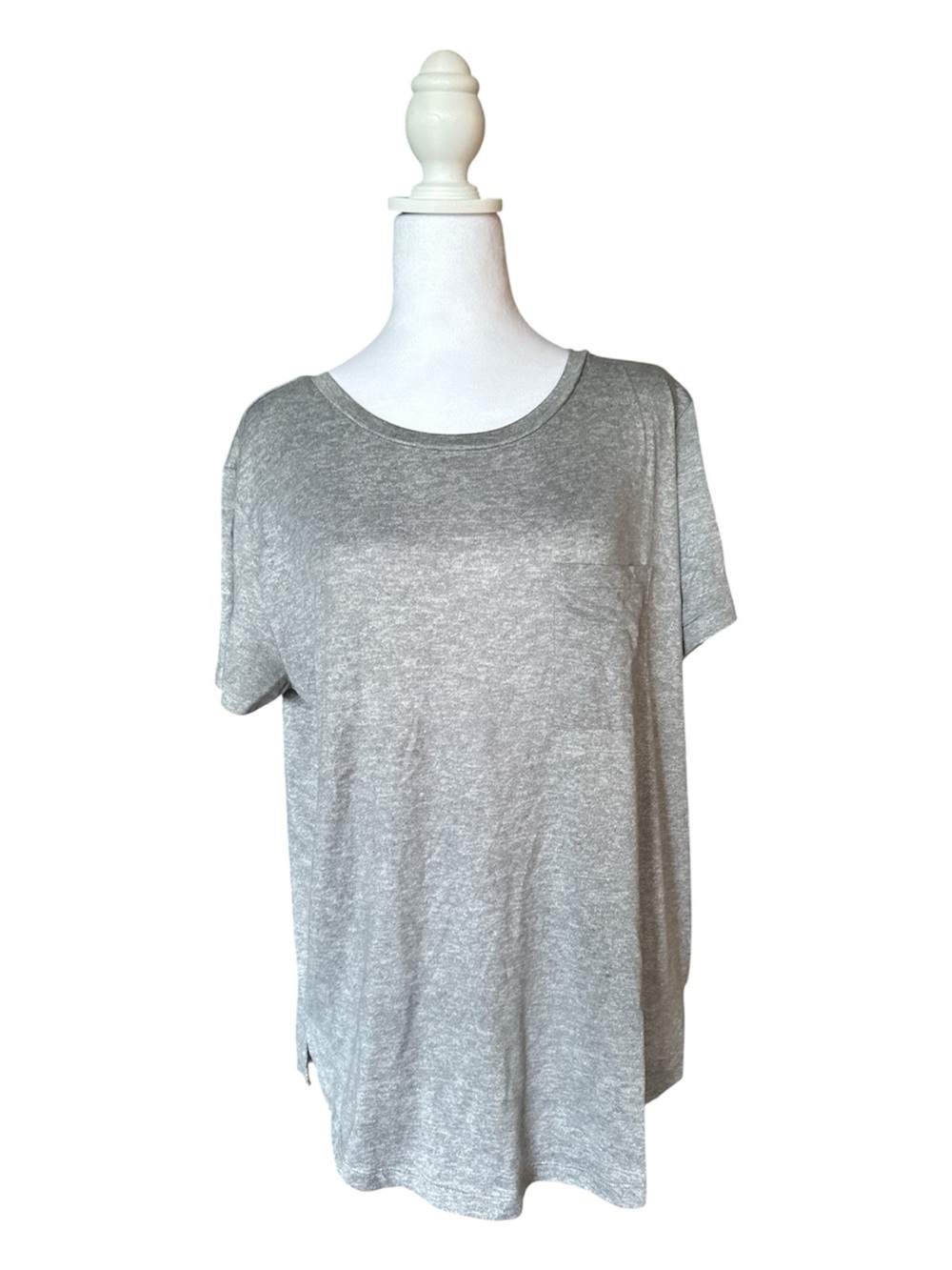 Relaxed Scoop Neck Short Sleeve Tee - Gray Super Soft